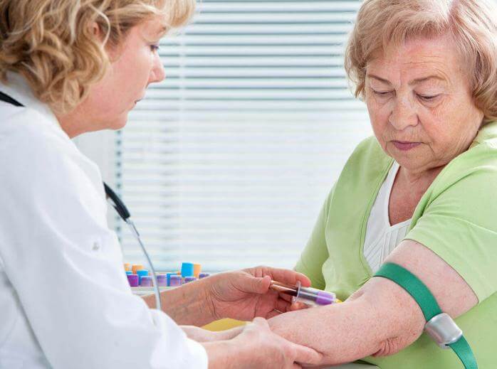 woman receiving injection